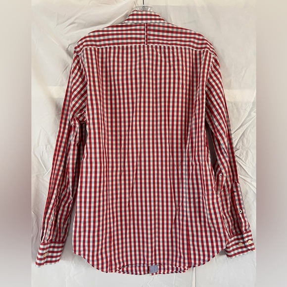 Banana Republic Red, White, and Blue Casual Checkered Button Down Shirt - Picture 9 of 12